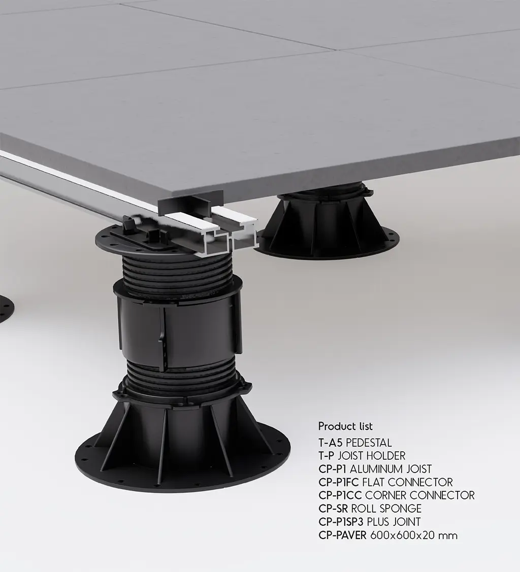 Ray Sistemi - Pedestal Ayak Yükseltilmiş Döşeme Sistemleri